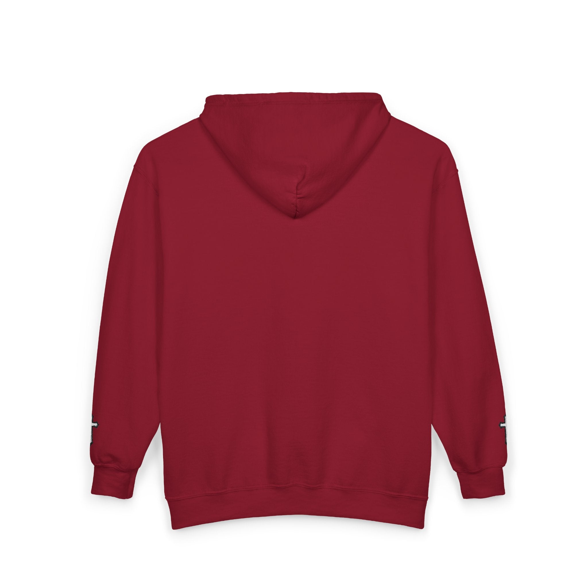 Initial J Monogram Zip Hoodie - Minimal White Full-Zip Sweatshirt