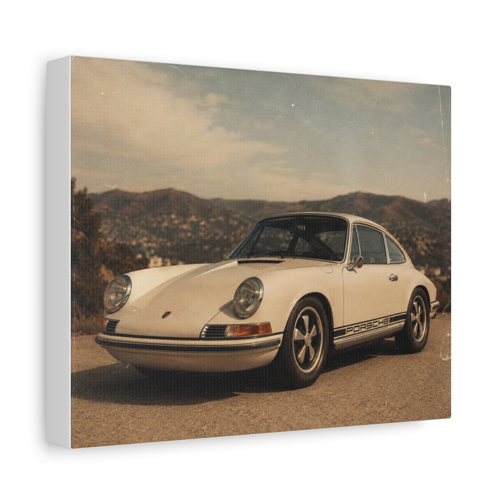 Vintage Porsche 911 Canvas Print — Classic Car Wall Art