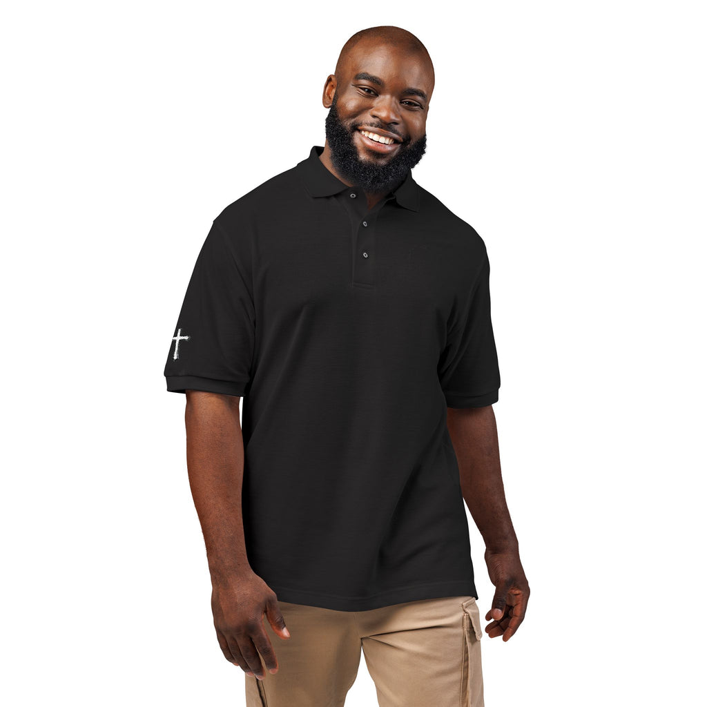 Embroidered Minimalist Polo Shirt — Subtle Logo & Sleeve Graphics