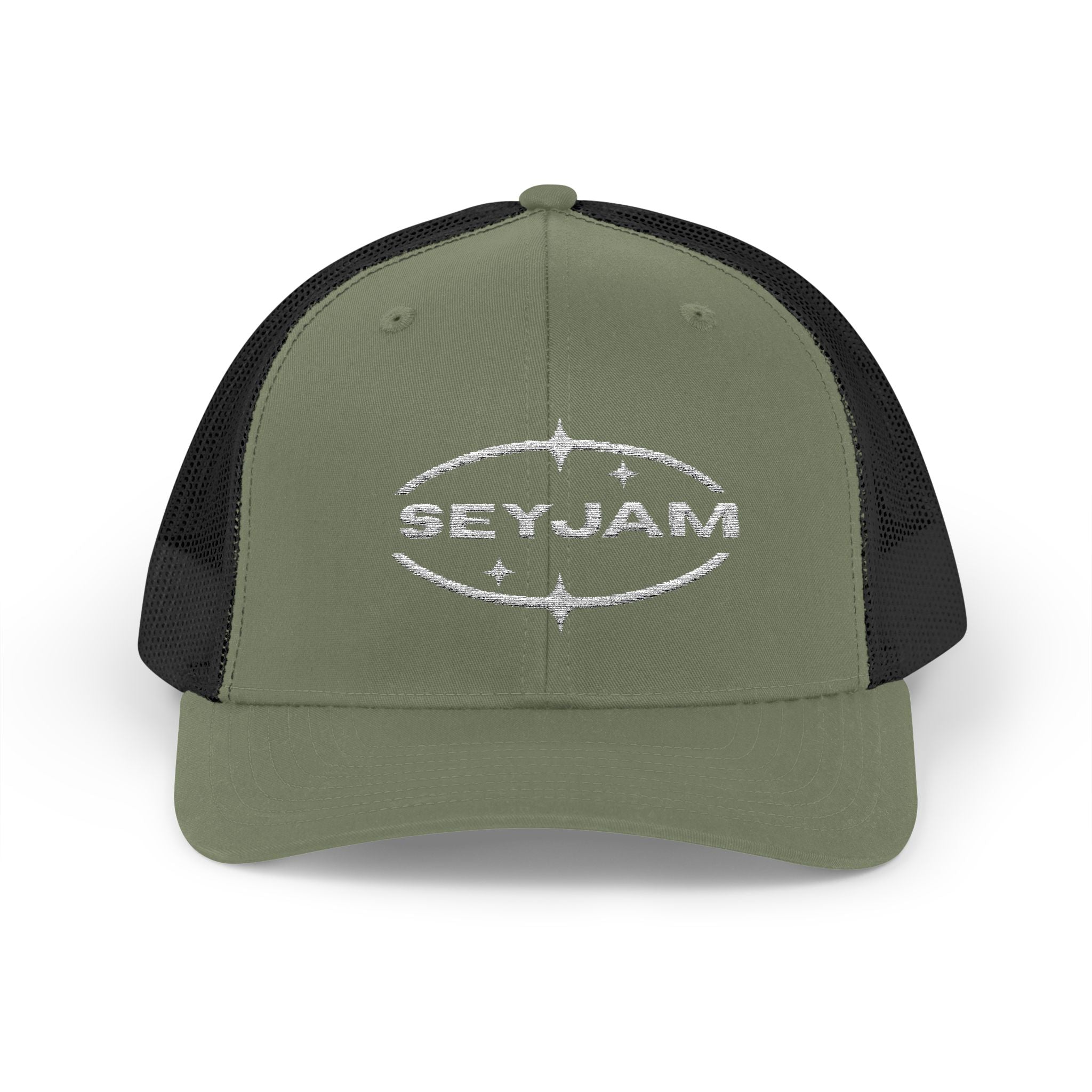 SEYJAM Embroidered Vintage Mesh Snapback Hat