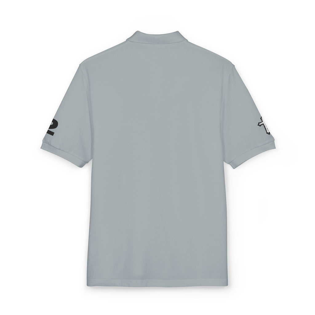 Embroidered Minimalist Polo Shirt — Subtle Logo & Sleeve Graphics