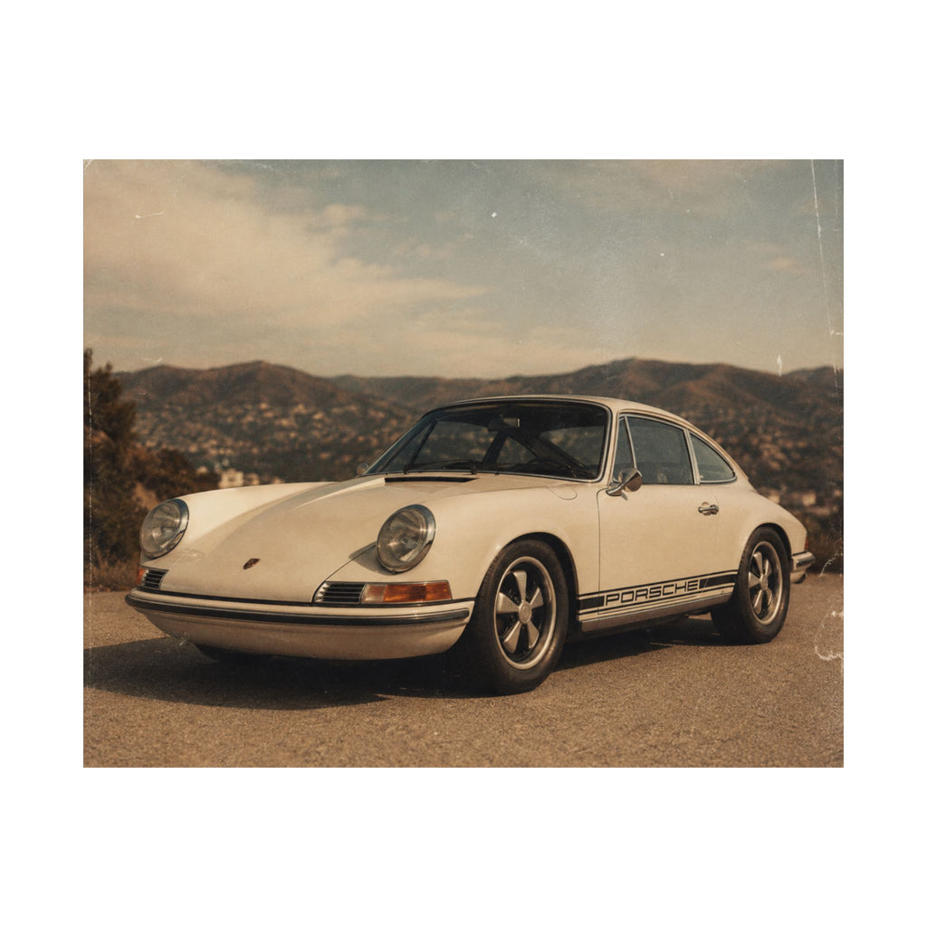 Vintage Porsche 911 Matte Poster — Classic Car Wall Art (Horizontal)