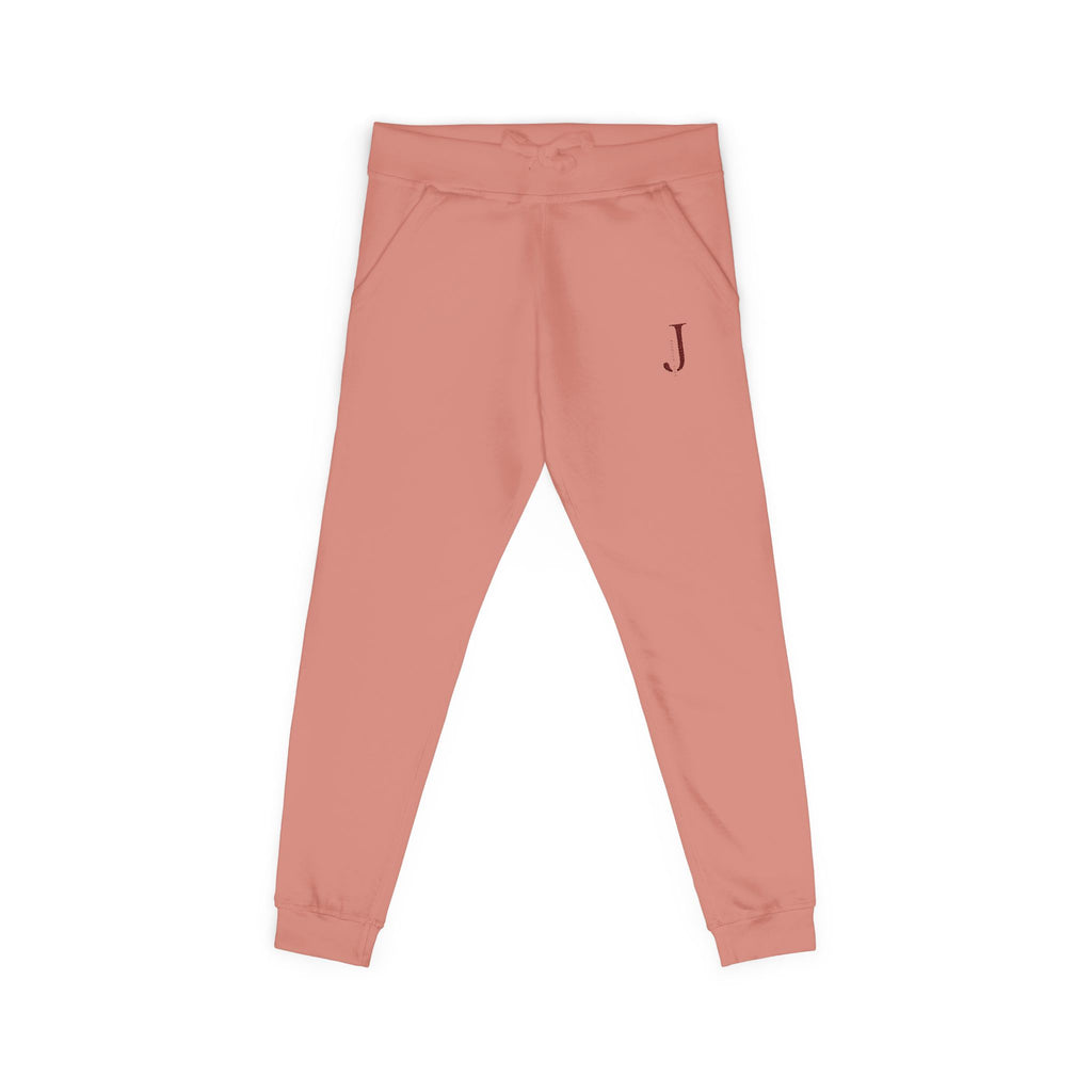 Embroidered Initial 'J' Fleece Sweatpants — Cozy Personalized Joggers