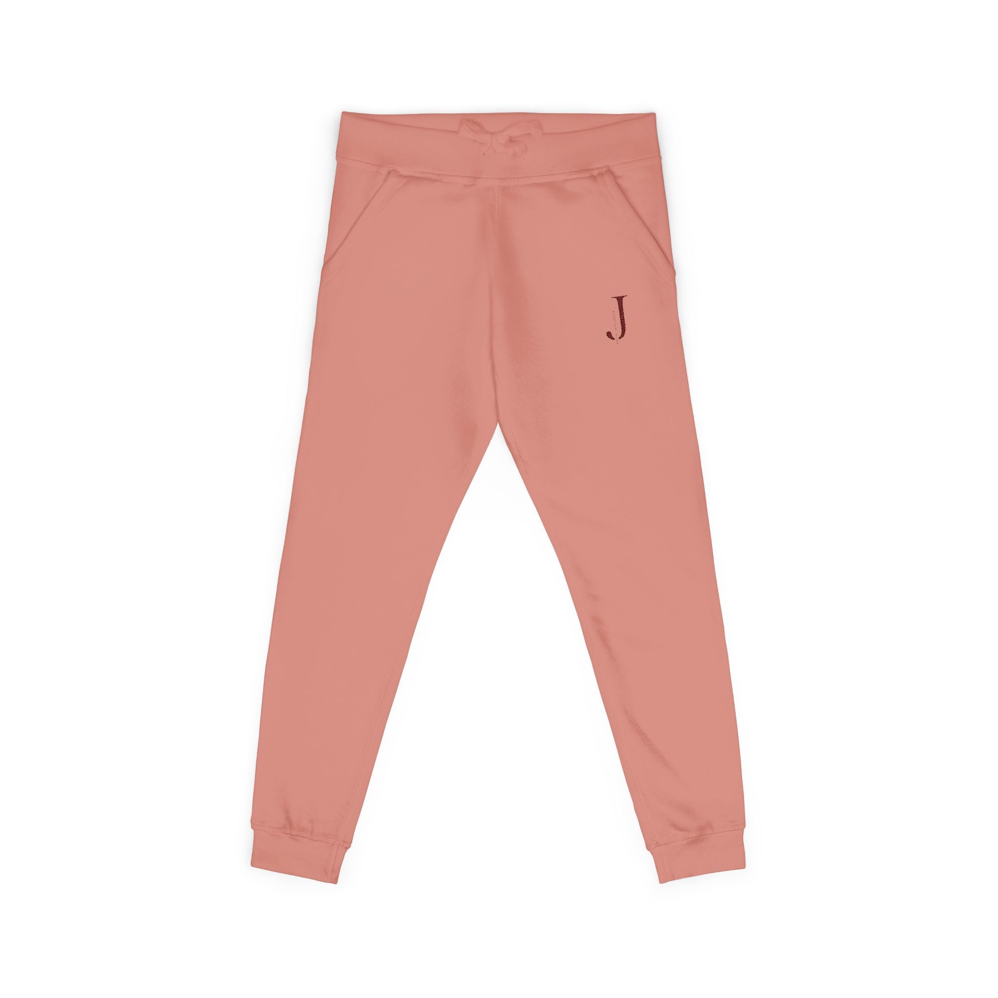 Embroidered Initial 'J' Fleece Sweatpants — Cozy Personalized Joggers
