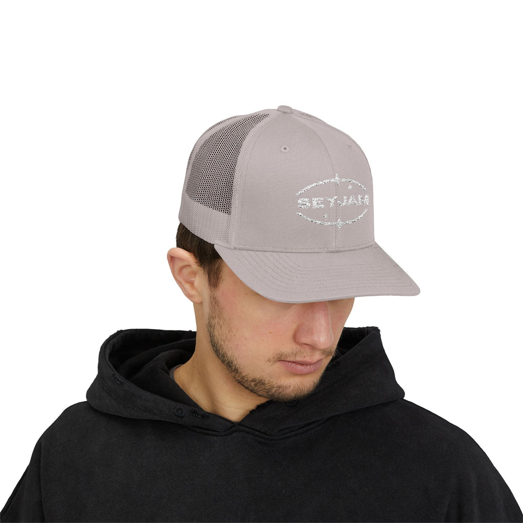 SEYJAM Embroidered Vintage Mesh Snapback Hat
