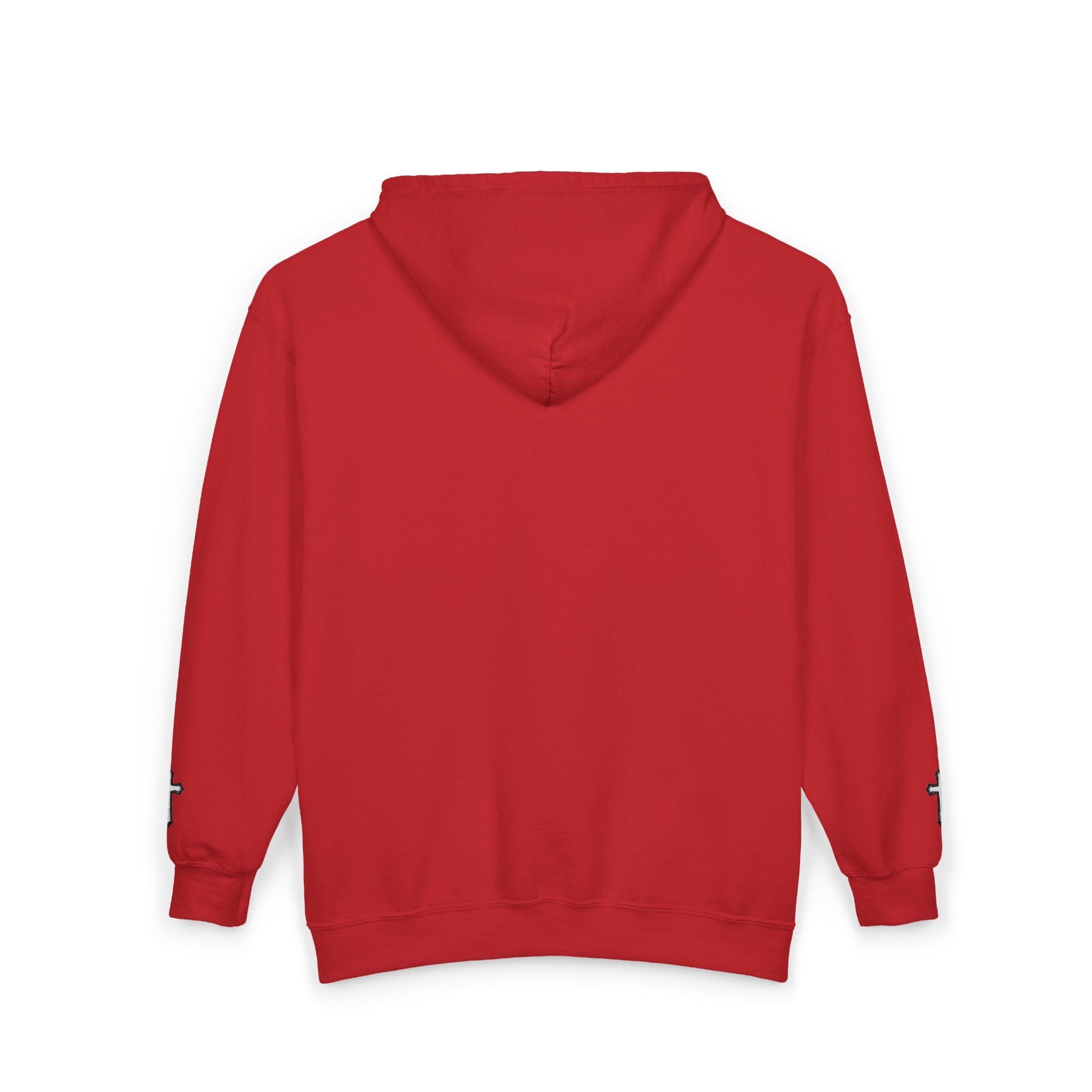 Initial J Monogram Zip Hoodie - Minimal White Full-Zip Sweatshirt