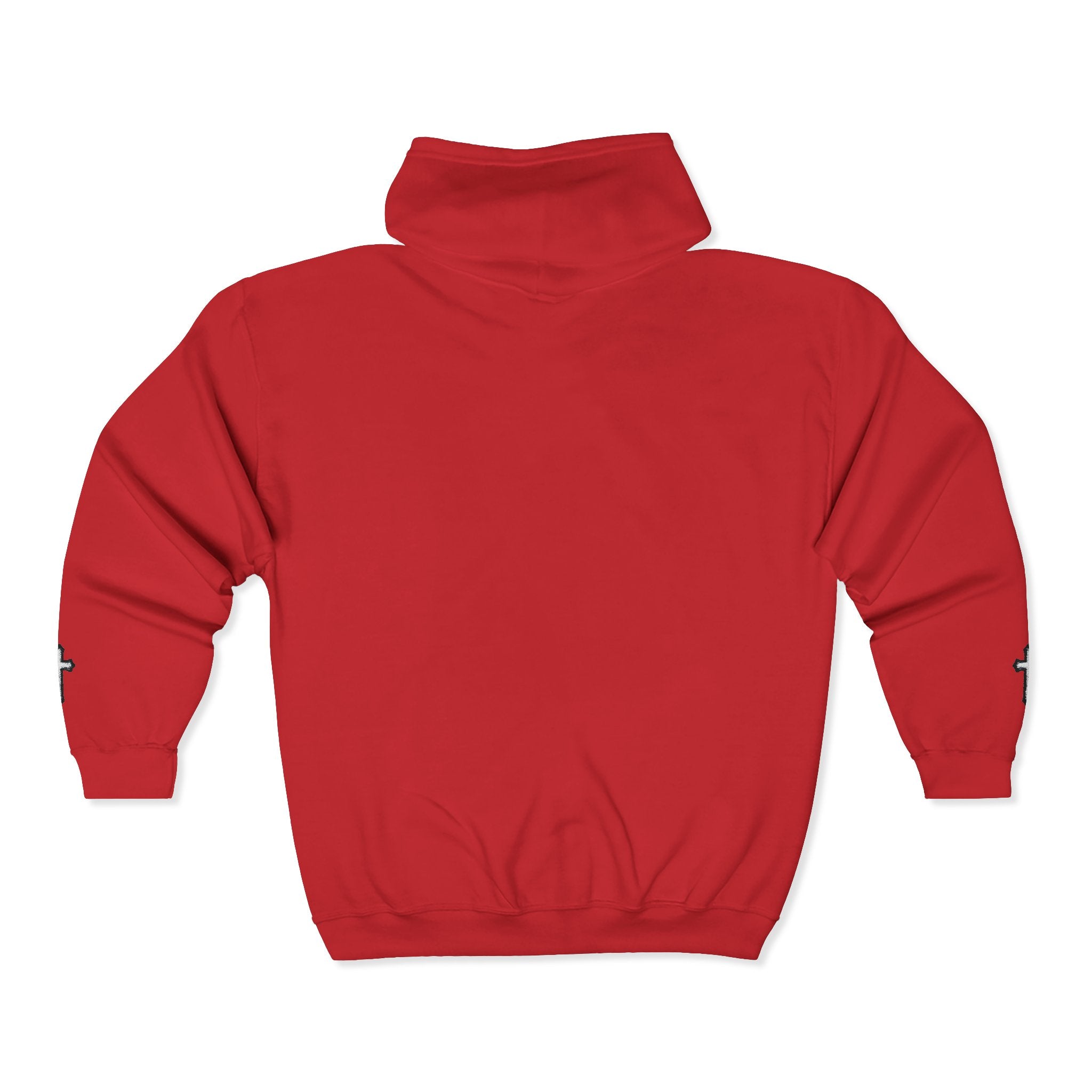 Initial J Monogram Zip Hoodie - Minimal White Full-Zip Sweatshirt