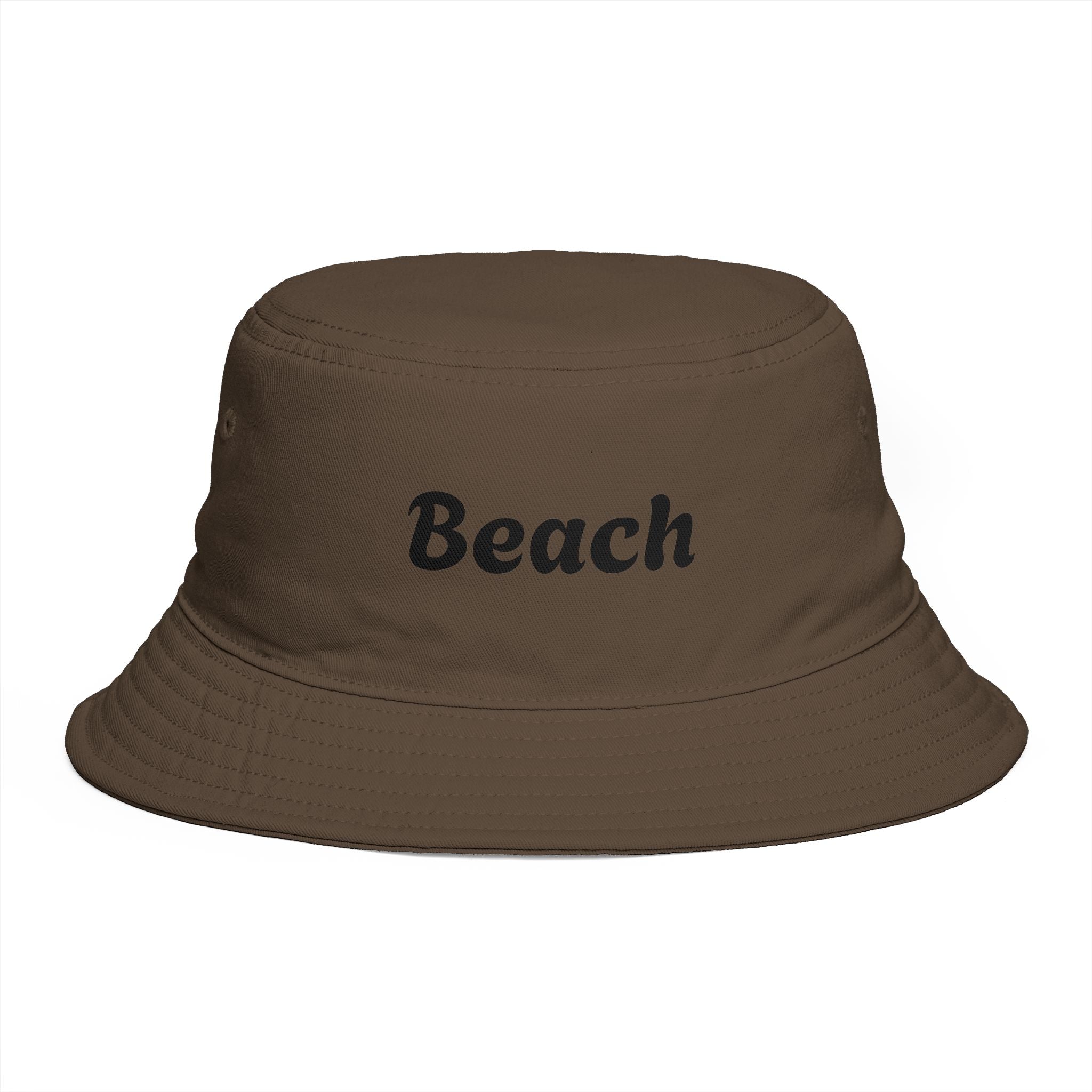 Beach Bucket Hat — Retro Script Summer Sun Hat
