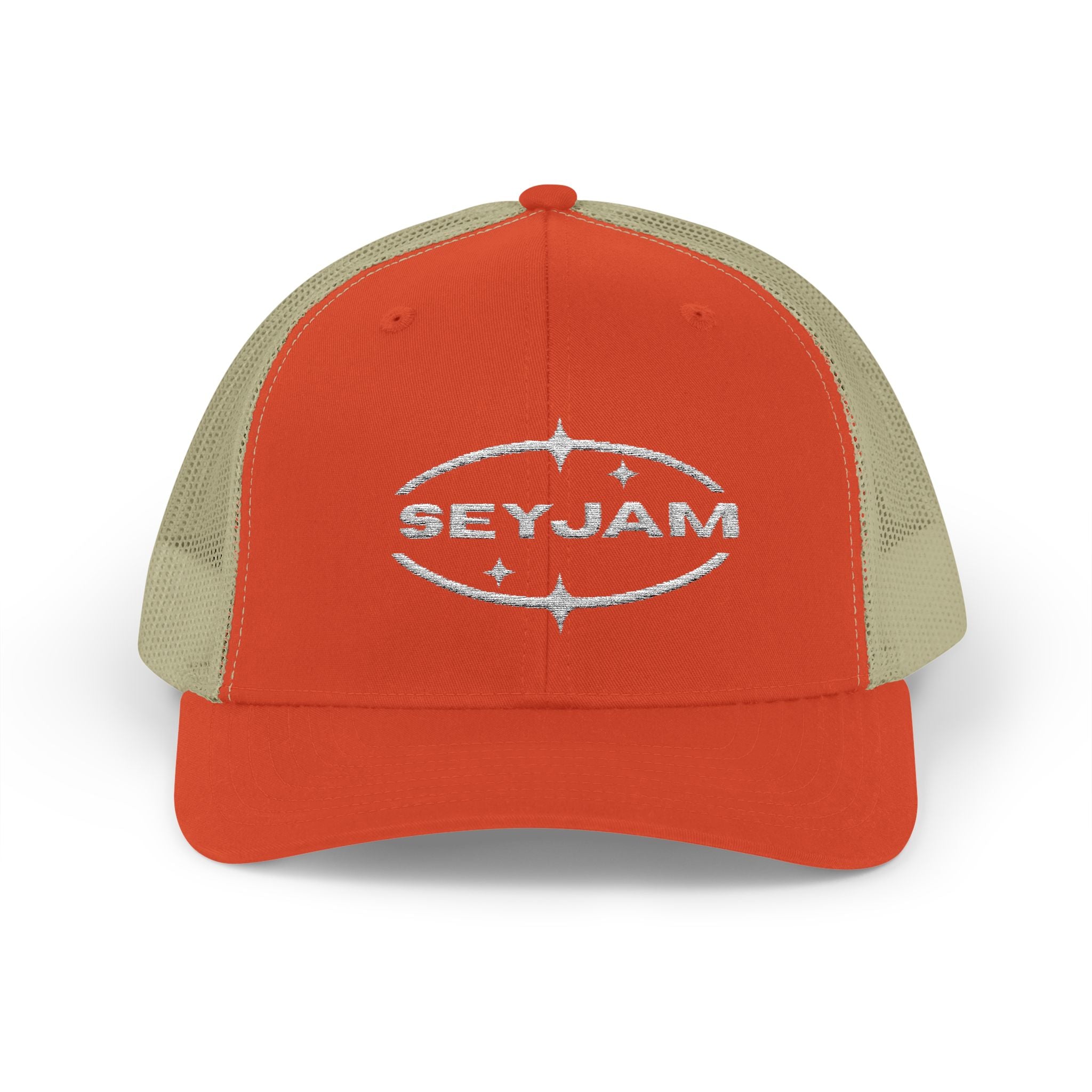 SEYJAM Embroidered Vintage Mesh Snapback Hat