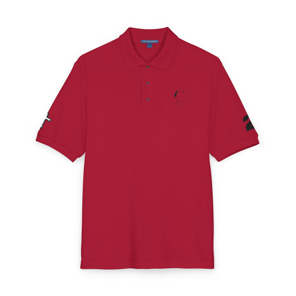 Embroidered Minimalist Polo Shirt — Subtle Logo & Sleeve Graphics