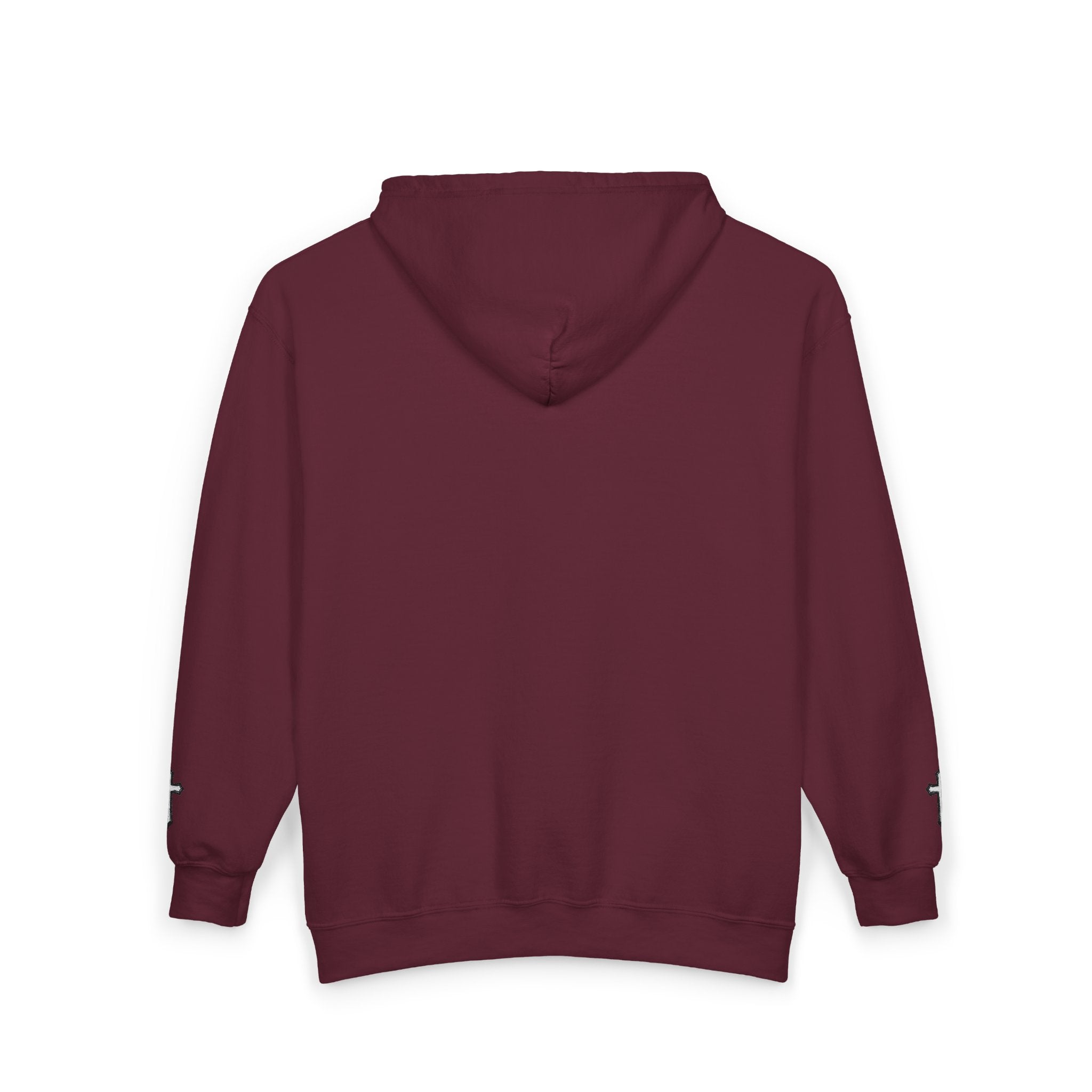 Initial J Monogram Zip Hoodie - Minimal White Full-Zip Sweatshirt
