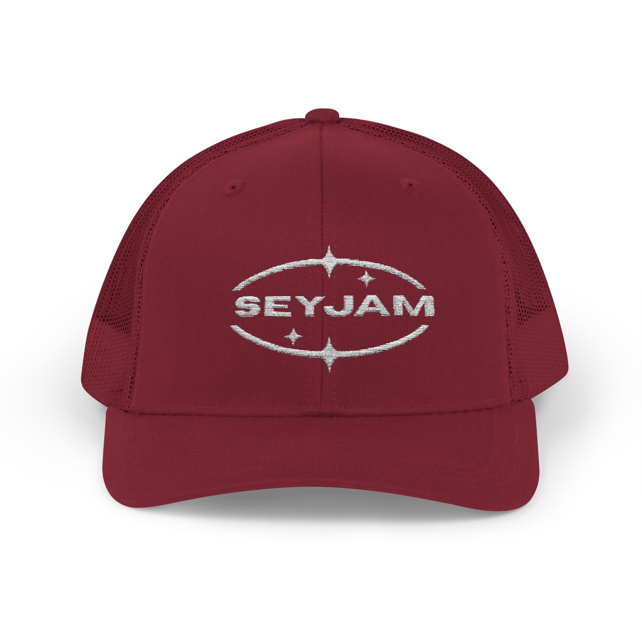 SEYJAM Embroidered Vintage Mesh Snapback Hat