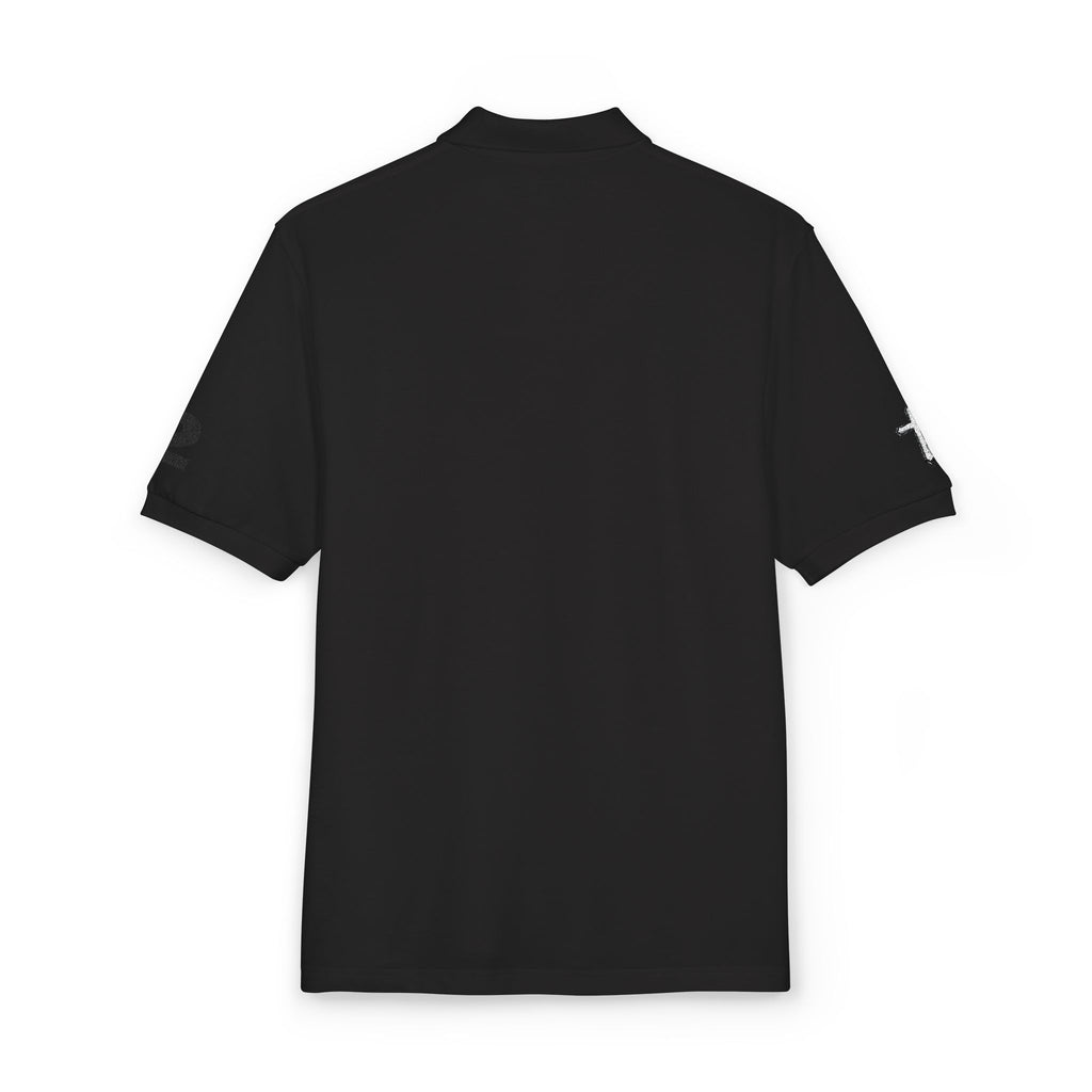 Embroidered Minimalist Polo Shirt — Subtle Logo & Sleeve Graphics