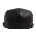Fashion PU Leather Men Beret Autumn Winter Thicken Warm Women'S Hat Vintage Newsboy Caps Visor Cap Higher Quality Unisex Berets