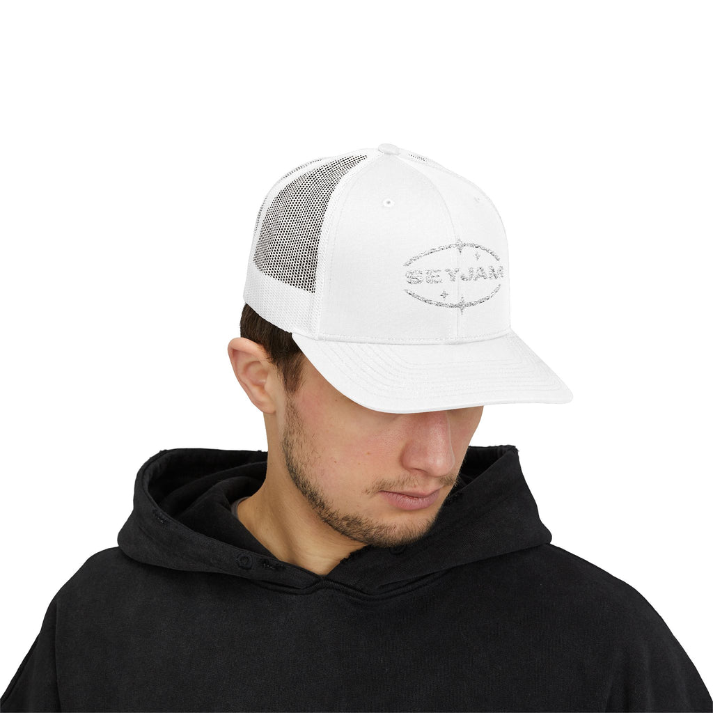 SEYJAM Embroidered Vintage Mesh Snapback Hat