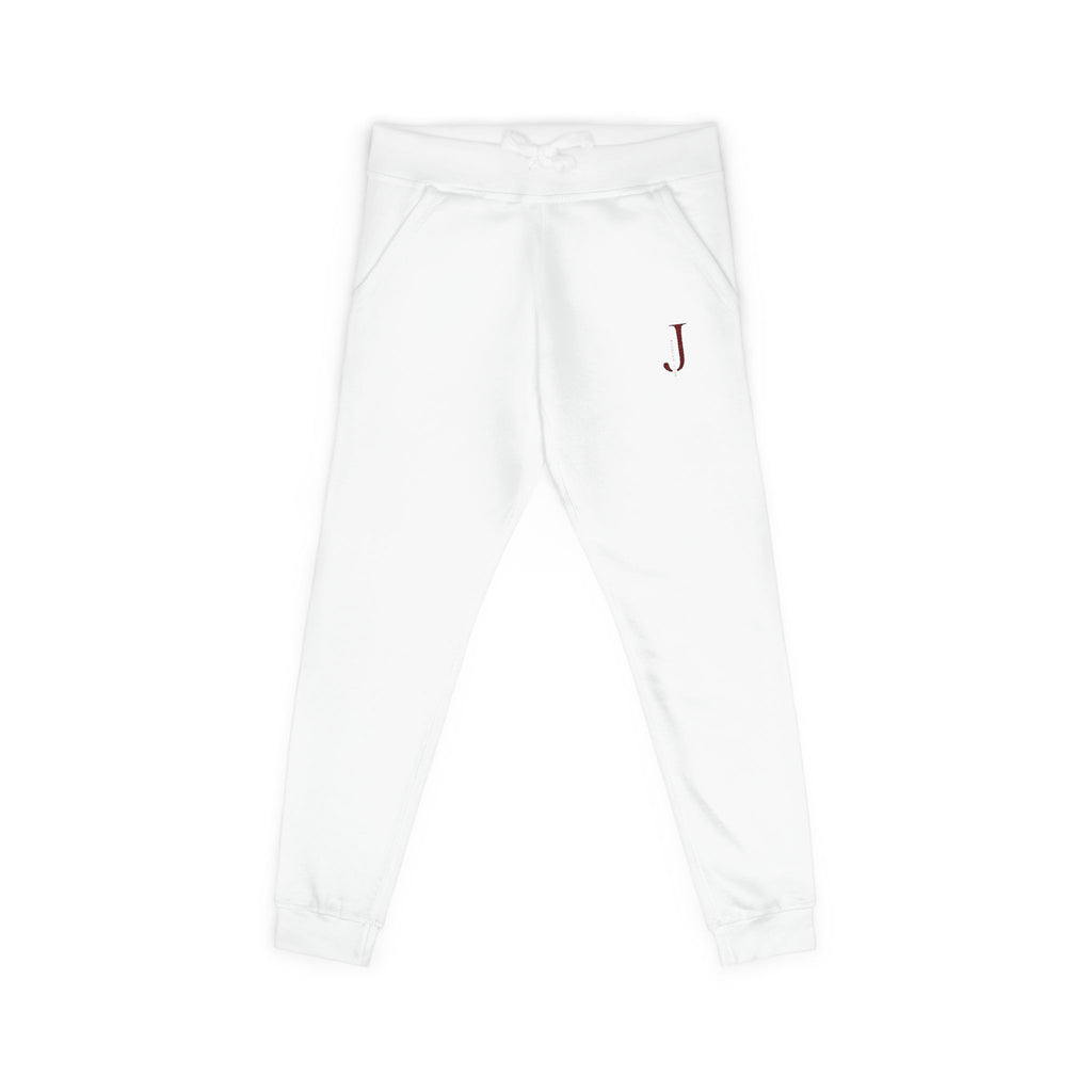 Embroidered Initial 'J' Fleece Sweatpants — Cozy Personalized Joggers