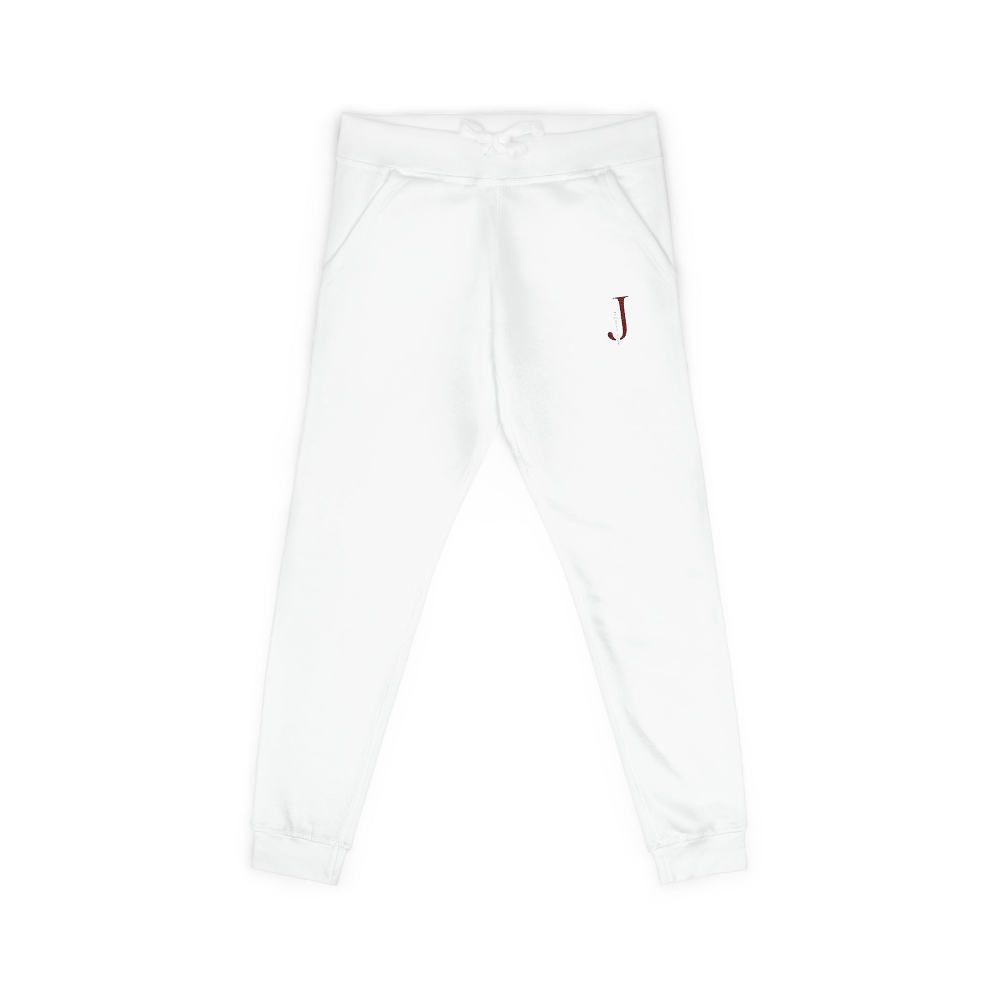 Embroidered Initial 'J' Fleece Sweatpants — Cozy Personalized Joggers