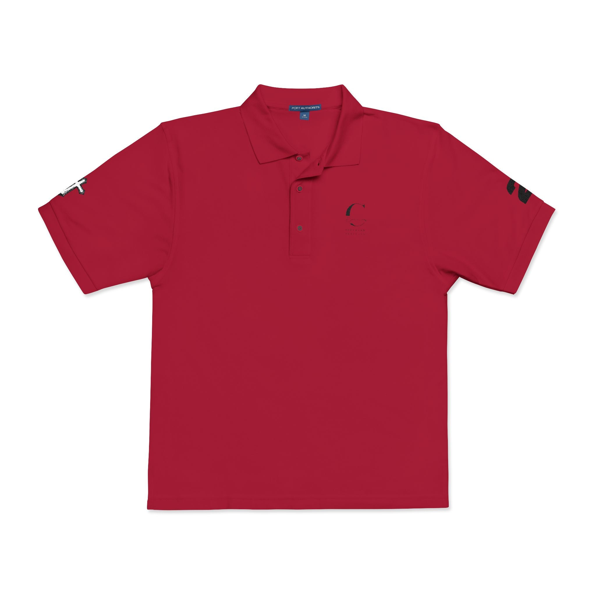 Embroidered Minimalist Polo Shirt — Subtle Logo & Sleeve Graphics