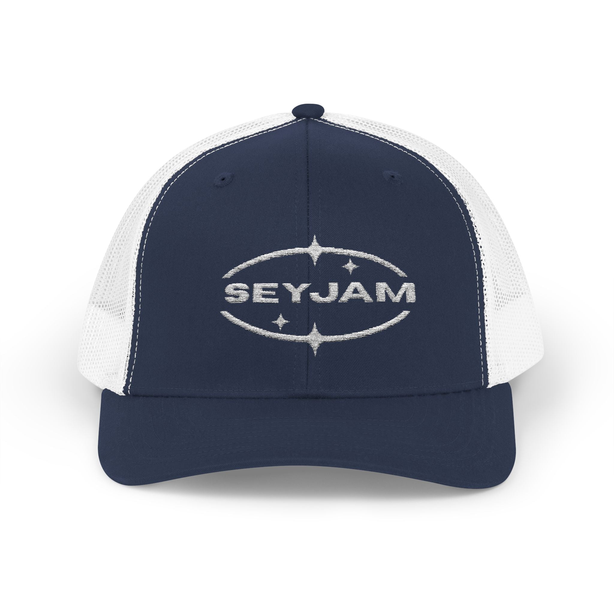 SEYJAM Embroidered Vintage Mesh Snapback Hat