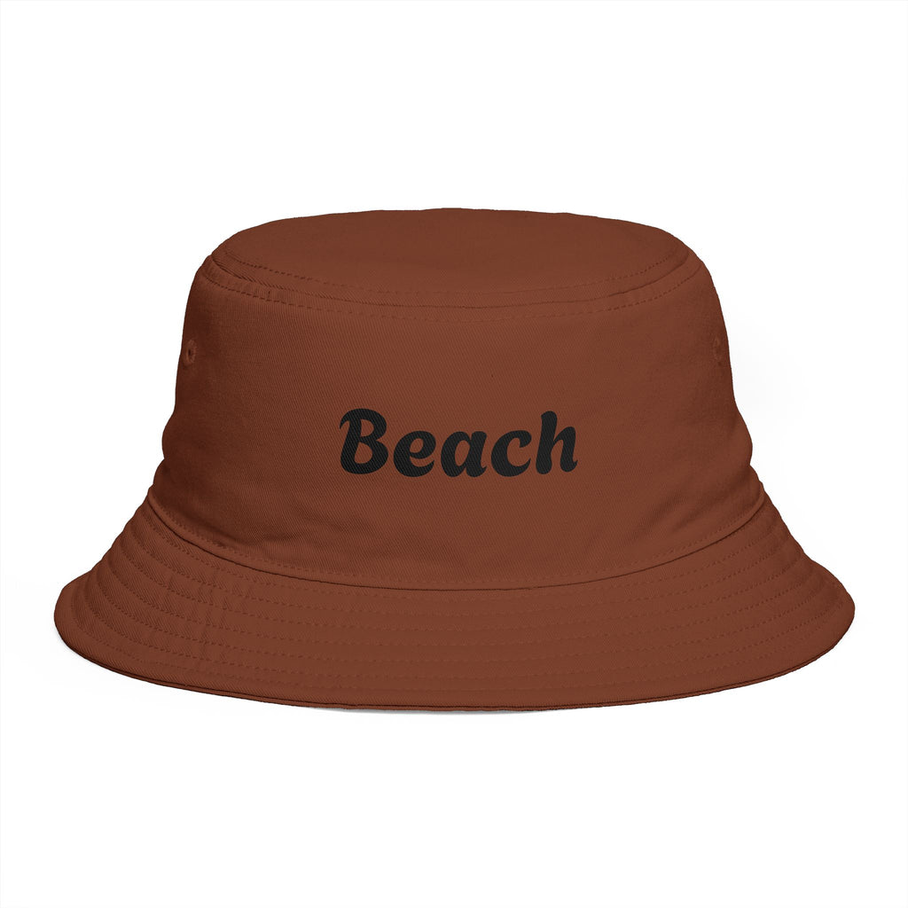 Beach Bucket Hat — Retro Script Summer Sun Hat