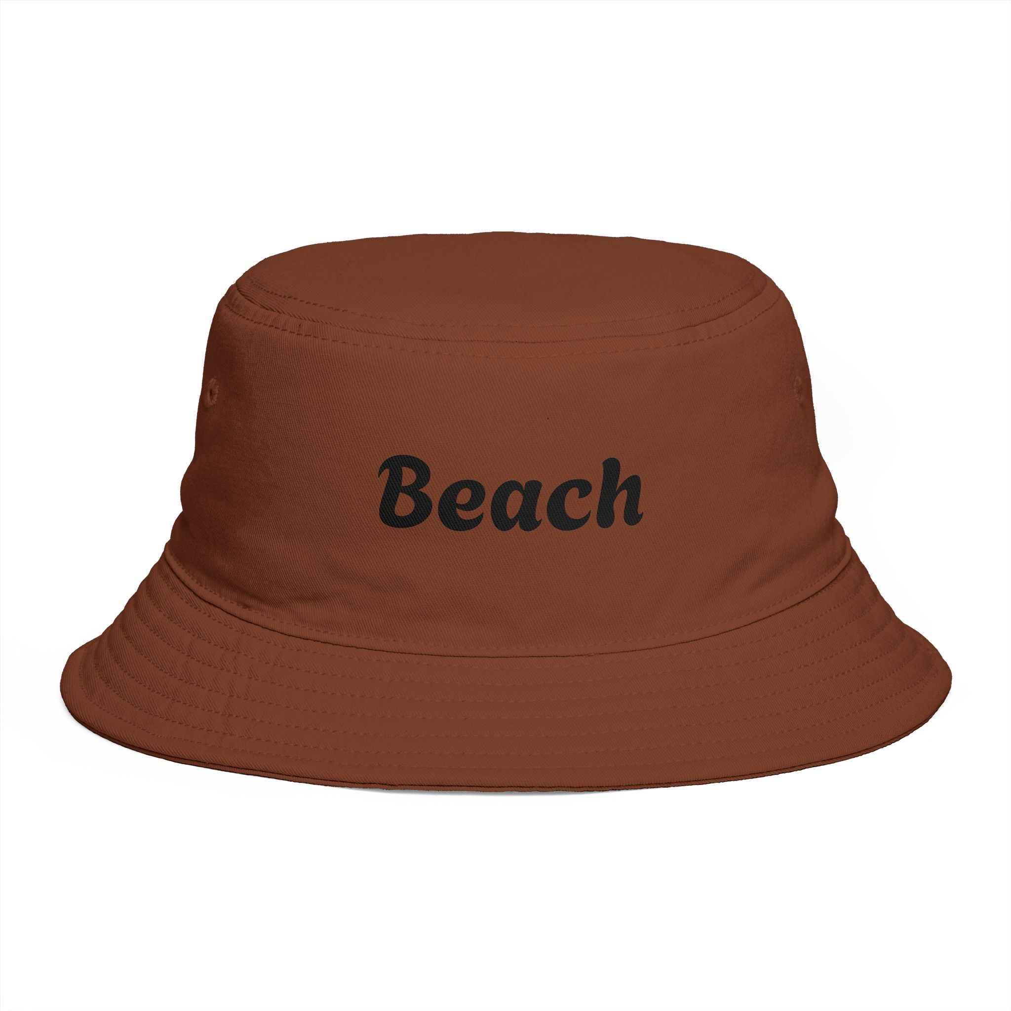 Beach Bucket Hat — Retro Script Summer Sun Hat