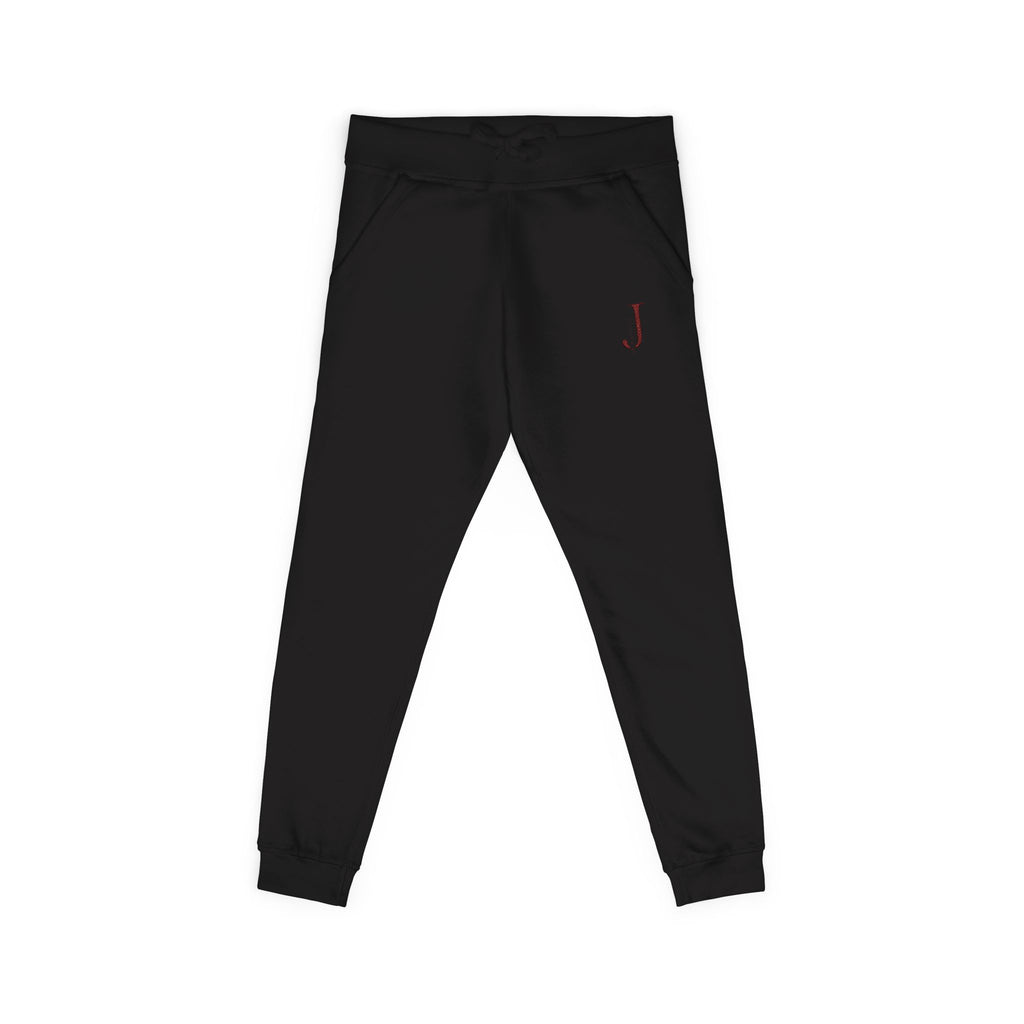 Embroidered Initial 'J' Fleece Sweatpants — Cozy Personalized Joggers