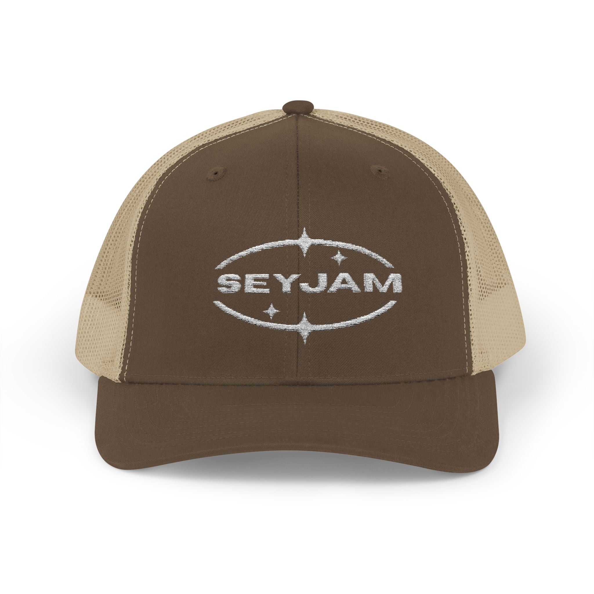 SEYJAM Embroidered Vintage Mesh Snapback Hat