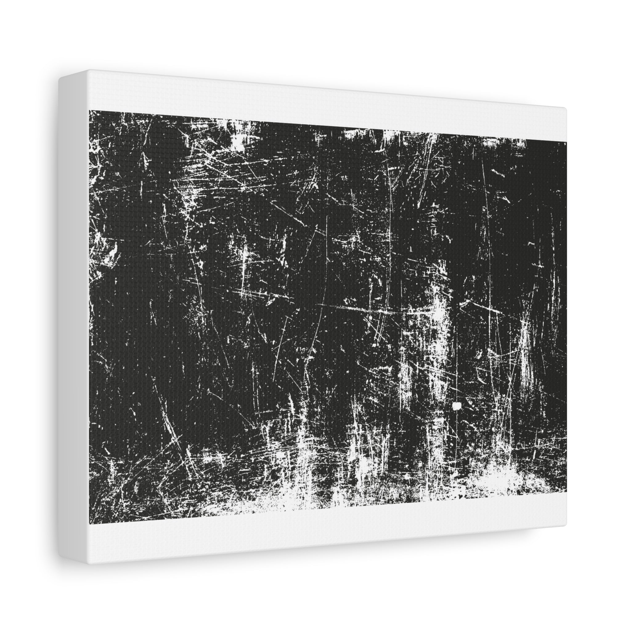 Grunge Black Texture Matte Canvas Print — Stretched 1.25"