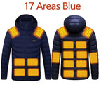 Men Heated Jacket USB Winter Outdoor Electric Heating Male Bobojaco Warm Sprots Thermal Coat Clothing Heatable Men'S Parka