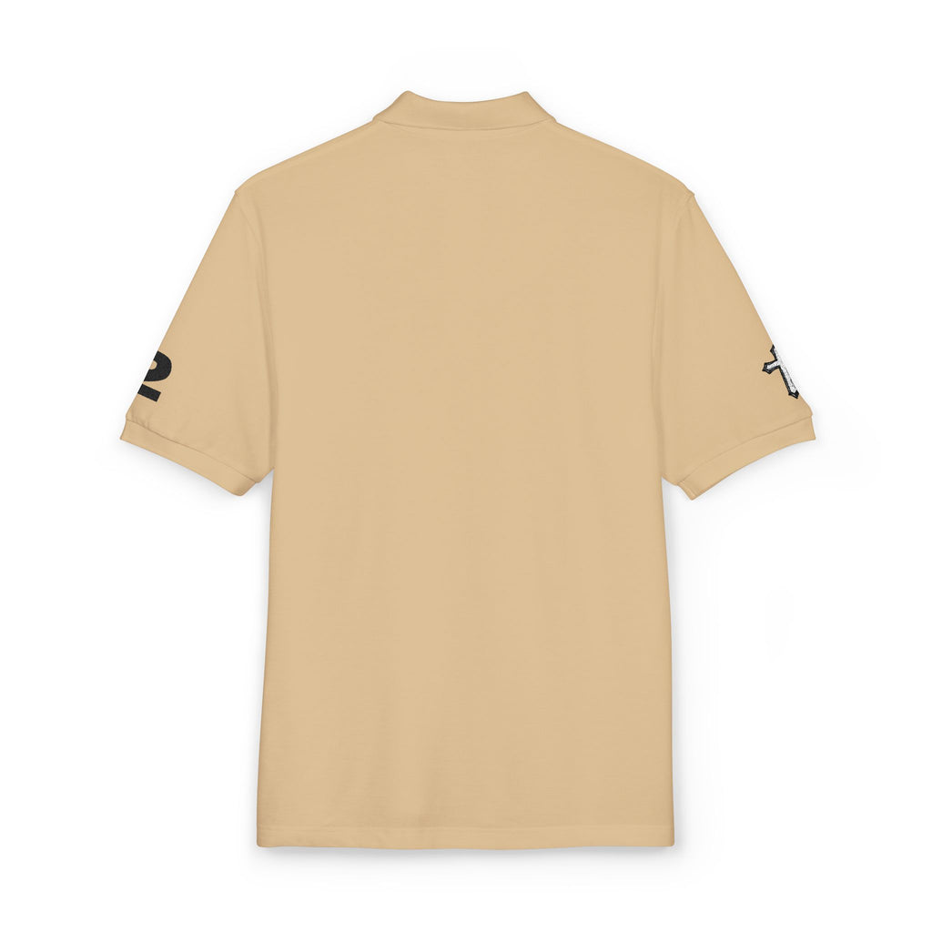 Embroidered Minimalist Polo Shirt — Subtle Logo & Sleeve Graphics