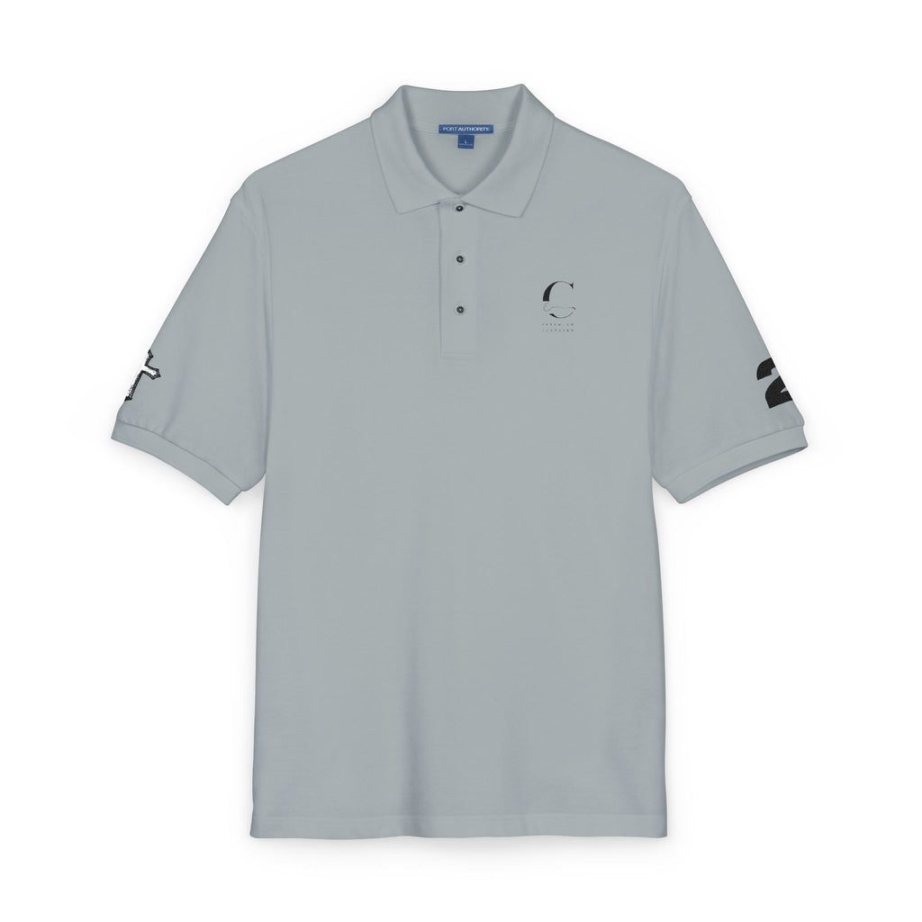 Embroidered Minimalist Polo Shirt — Subtle Logo & Sleeve Graphics