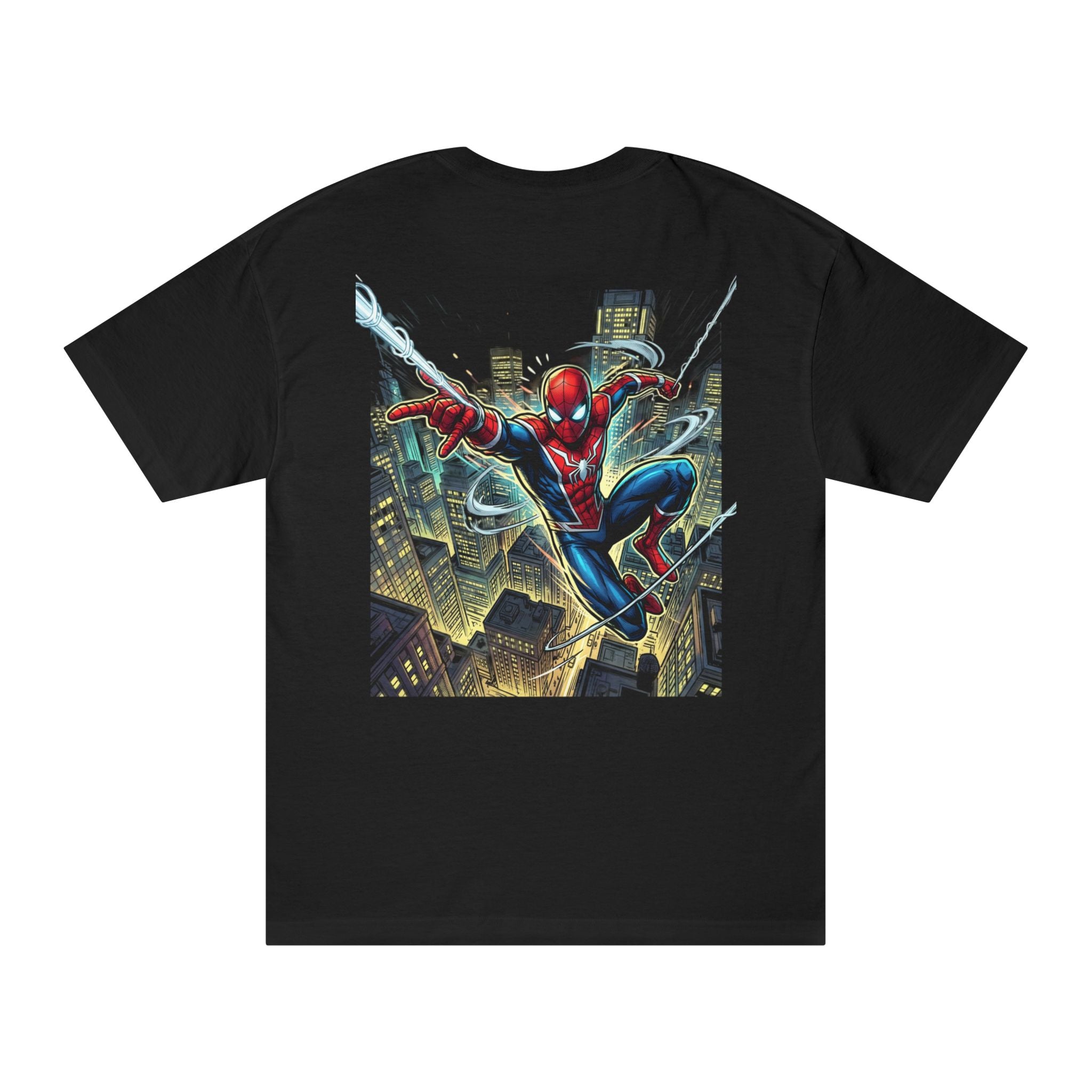 SeyJam Spider-Man Graphic Tee — Dynamic Back Print Superhero T-Shirt