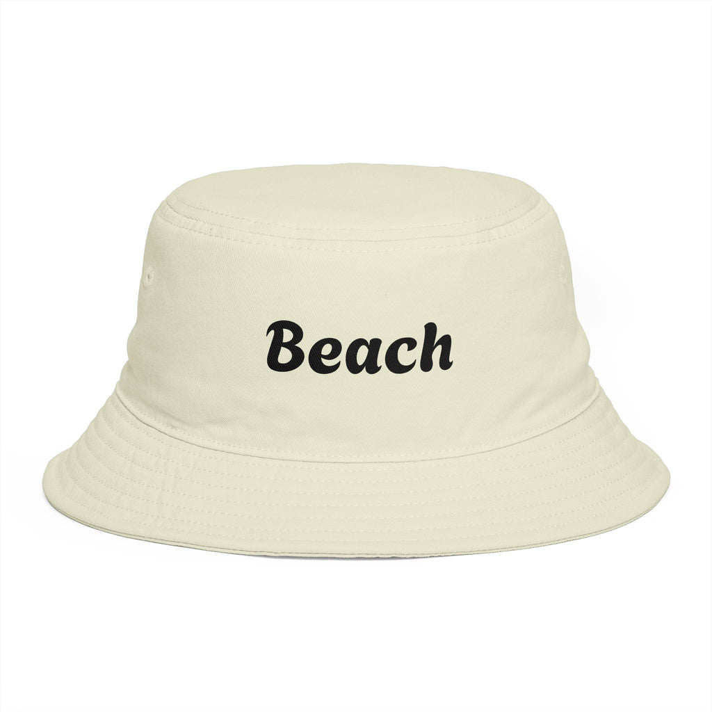 Beach Bucket Hat — Retro Script Summer Sun Hat