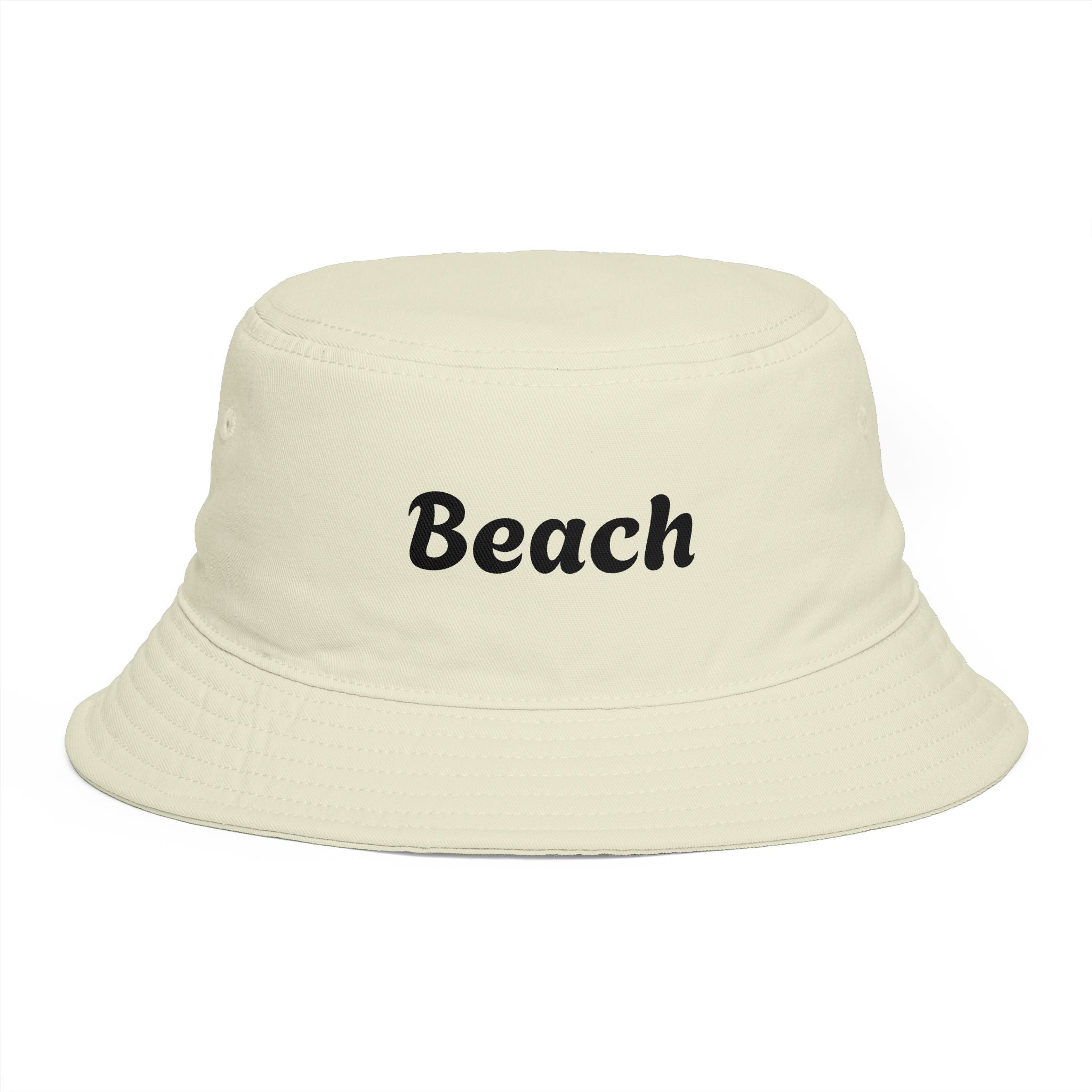 Beach Bucket Hat — Retro Script Summer Sun Hat