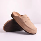 Cork Suede Mules Slippers for Women Fashion Men Clogs Shoes Classic Cork Antislip Outdoor Slippers with Arch Support