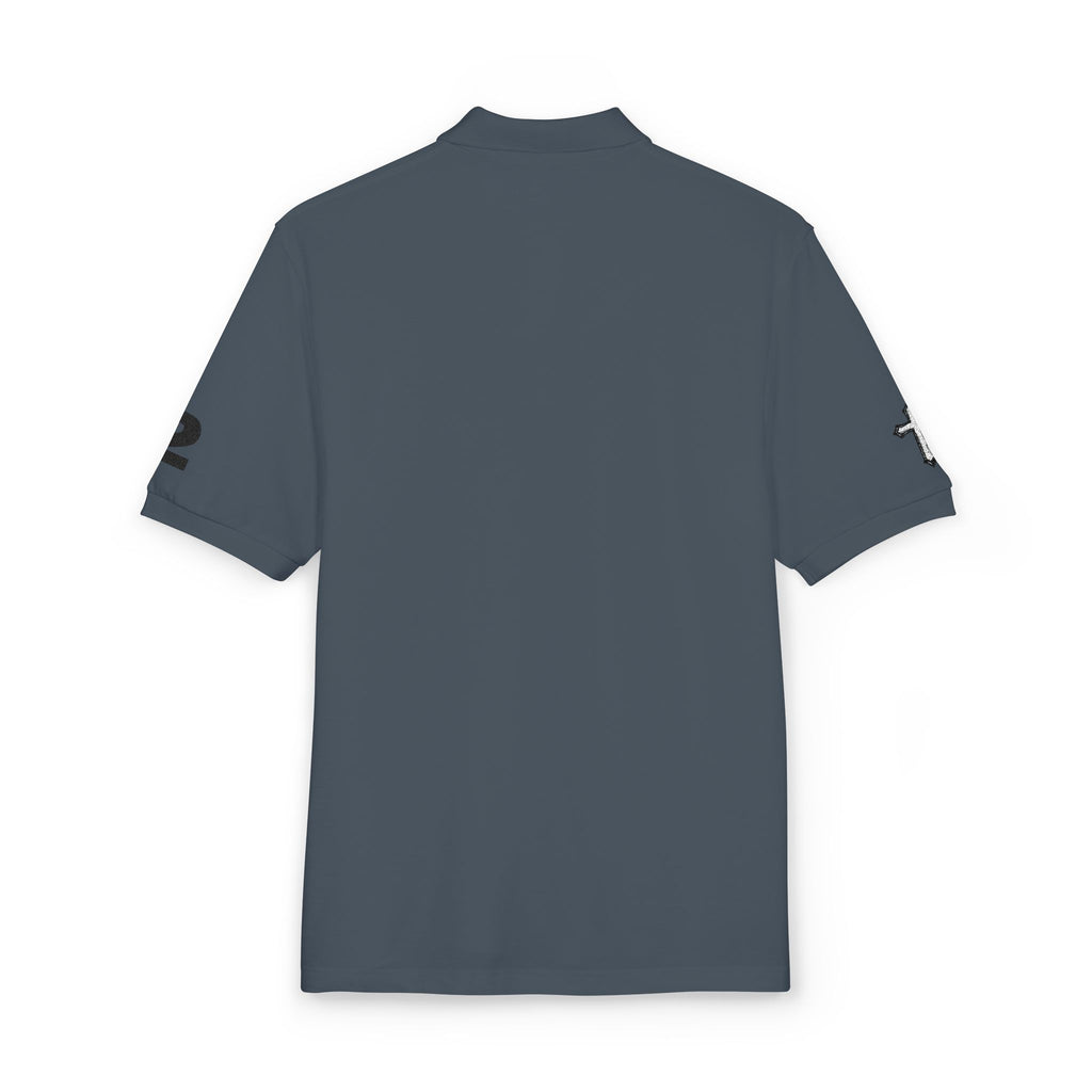 Embroidered Minimalist Polo Shirt — Subtle Logo & Sleeve Graphics