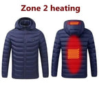 Men Heated Jacket USB Winter Outdoor Electric Heating Male Bobojaco Warm Sprots Thermal Coat Clothing Heatable Men'S Parka