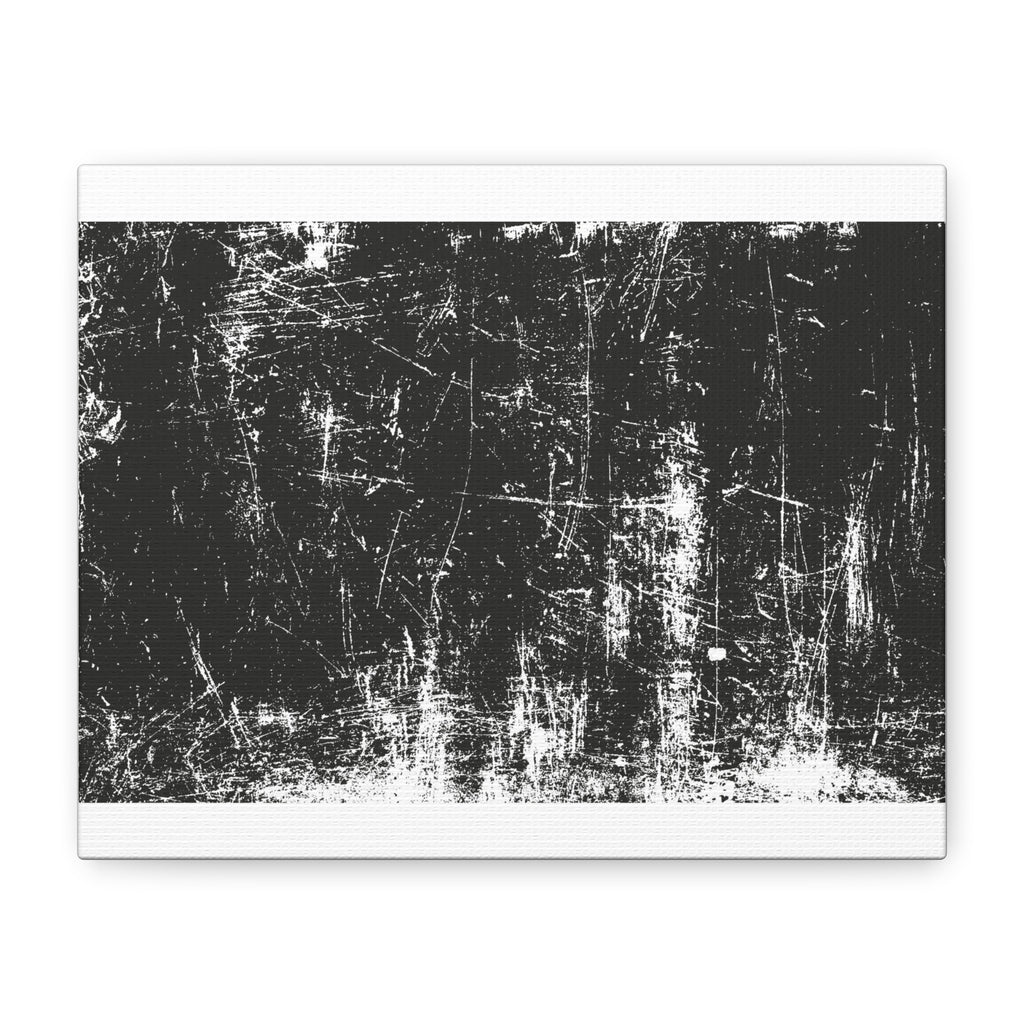 Grunge Black Texture Matte Canvas Print — Stretched 1.25"