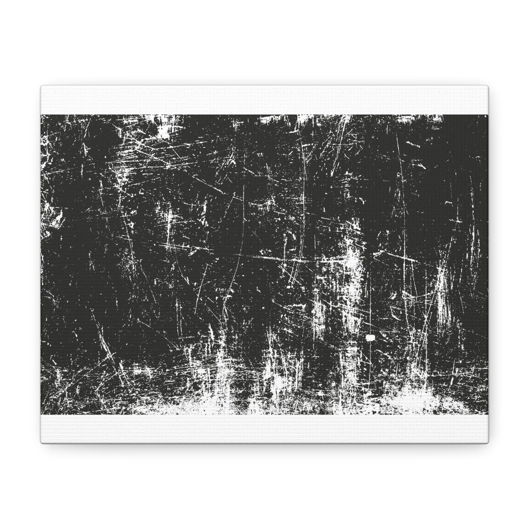 Grunge Black Texture Matte Canvas Print — Stretched 1.25"