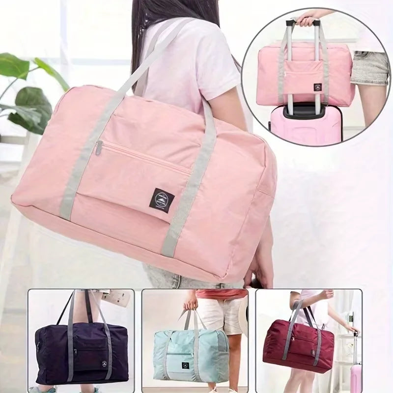 Portable Foldable Travel Duffle Bag Large Capacity Sports Gym Bag, Lightweight Carry on Luggage Duffle Bag Coach Bag Travel Bag
