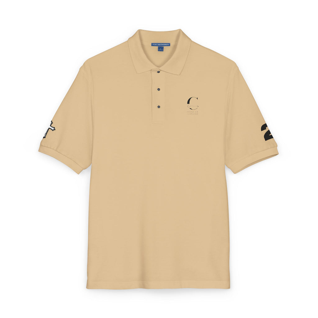 Embroidered Minimalist Polo Shirt — Subtle Logo & Sleeve Graphics