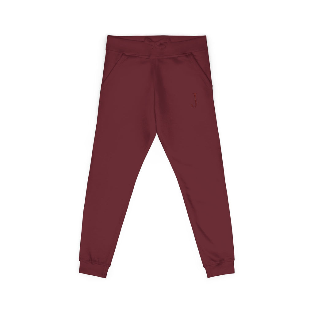Embroidered Initial 'J' Fleece Sweatpants — Cozy Personalized Joggers
