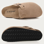 Cork Suede Mules Slippers for Women Fashion Men Clogs Shoes Classic Cork Antislip Outdoor Slippers with Arch Support