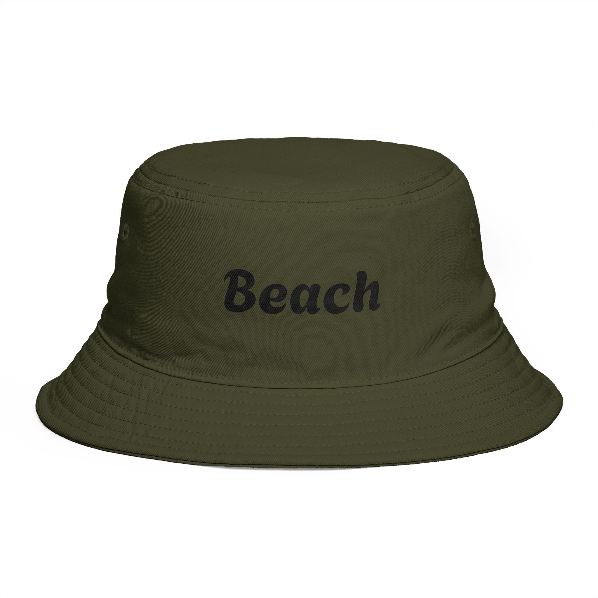 Beach Bucket Hat — Retro Script Summer Sun Hat