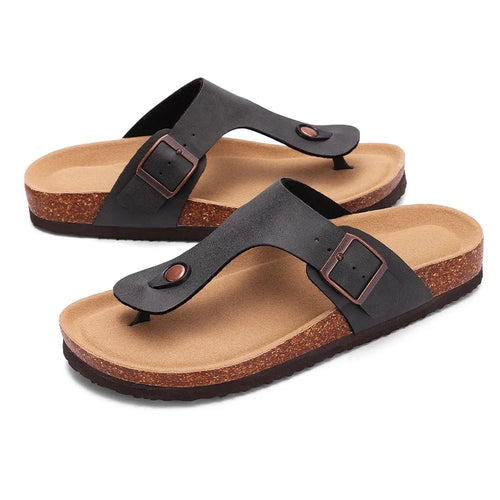Cork Suede Mules Slippers for Women Fashion Men Clogs Shoes Classic Cork Antislip Outdoor Slippers with Arch Support
