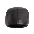 Fashion PU Leather Men Beret Autumn Winter Thicken Warm Women'S Hat Vintage Newsboy Caps Visor Cap Higher Quality Unisex Berets