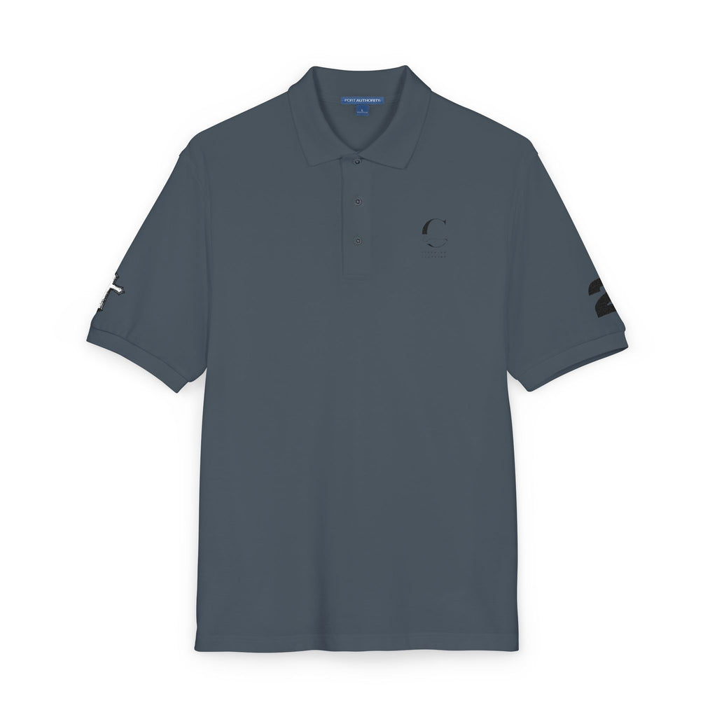 Embroidered Minimalist Polo Shirt — Subtle Logo & Sleeve Graphics