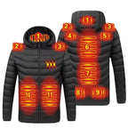 Men Heated Jacket USB Winter Outdoor Electric Heating Male Bobojaco Warm Sprots Thermal Coat Clothing Heatable Men'S Parka