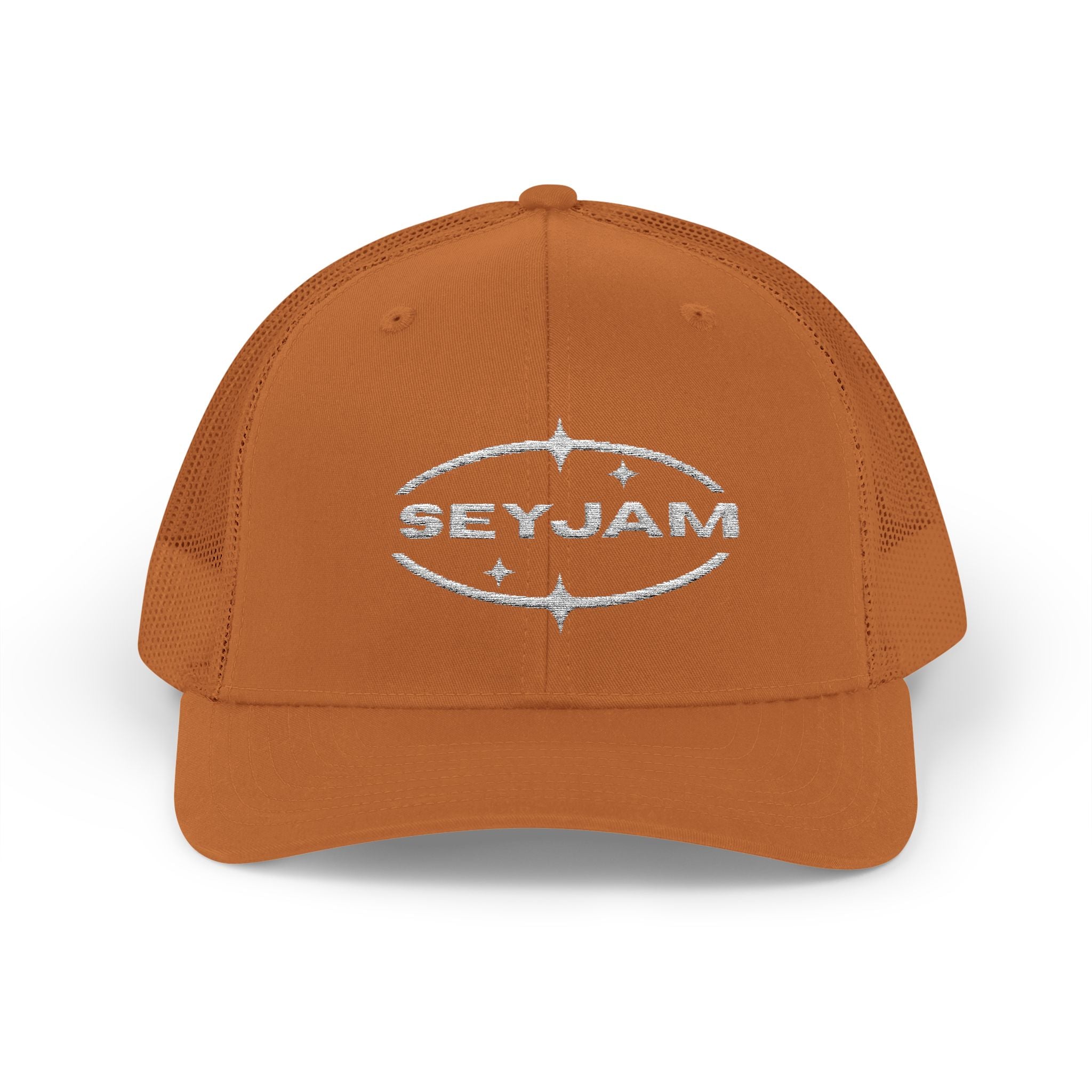SEYJAM Embroidered Vintage Mesh Snapback Hat