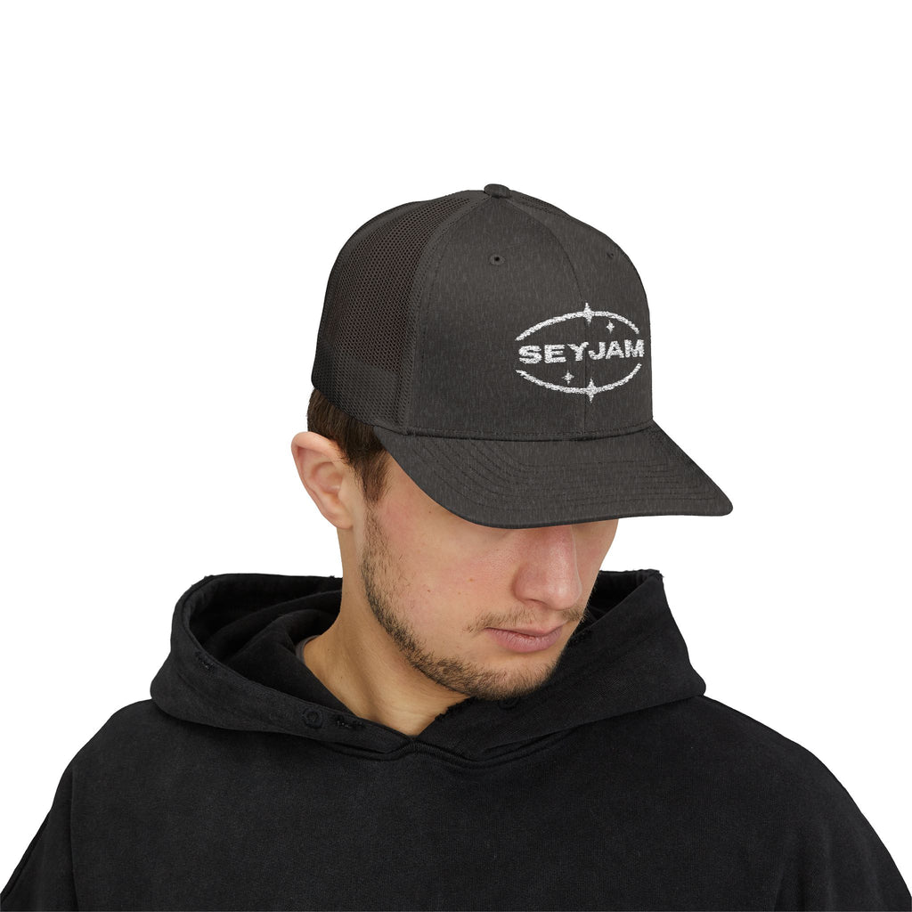 SEYJAM Embroidered Vintage Mesh Snapback Hat